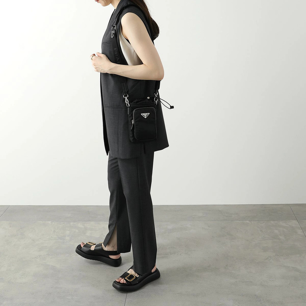 Prada Shoulder Bag Triangle Crossbody Nero Black